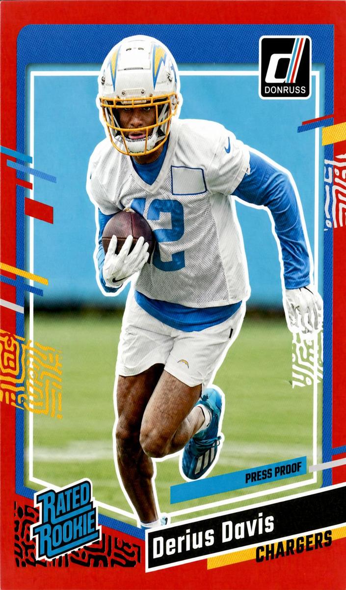 2023 Panini Donruss Football Press Proof Red Derius Davis #351