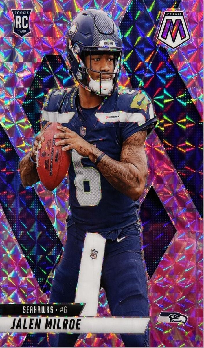 2025 Panini Mosaic Football Camo Pink Jalen Milroe #322 PSA 10