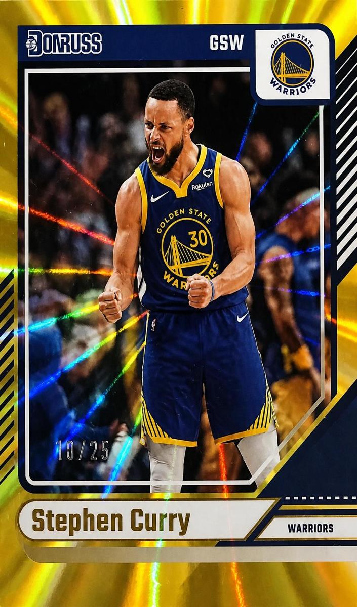 2024 Panini Donruss Basketball Holo Yellow Laser Stephen Curry #64 PSA 9