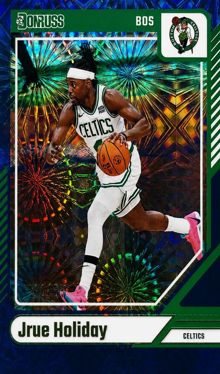 2024 Panini Donruss Basketball International Blue Fireworks Jrue Holiday #75