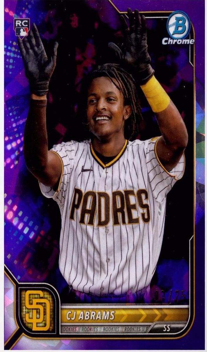 2022 Bowman Chrome Sapphire Baseball Purple CJ Abrams #12