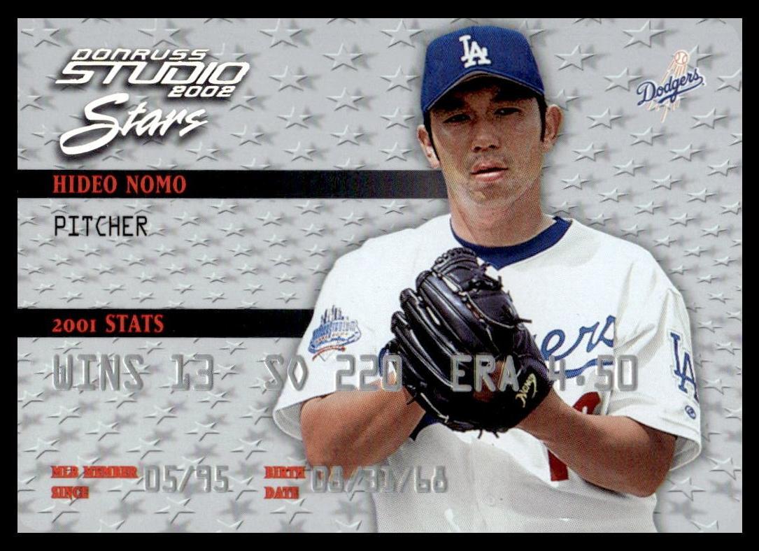 2002 Donruss Studio Baseball Hideo Nomo #SS-21