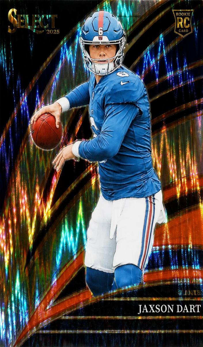 2025 Panini Select Football Black and Orange Shock Jaxson Dart #293
