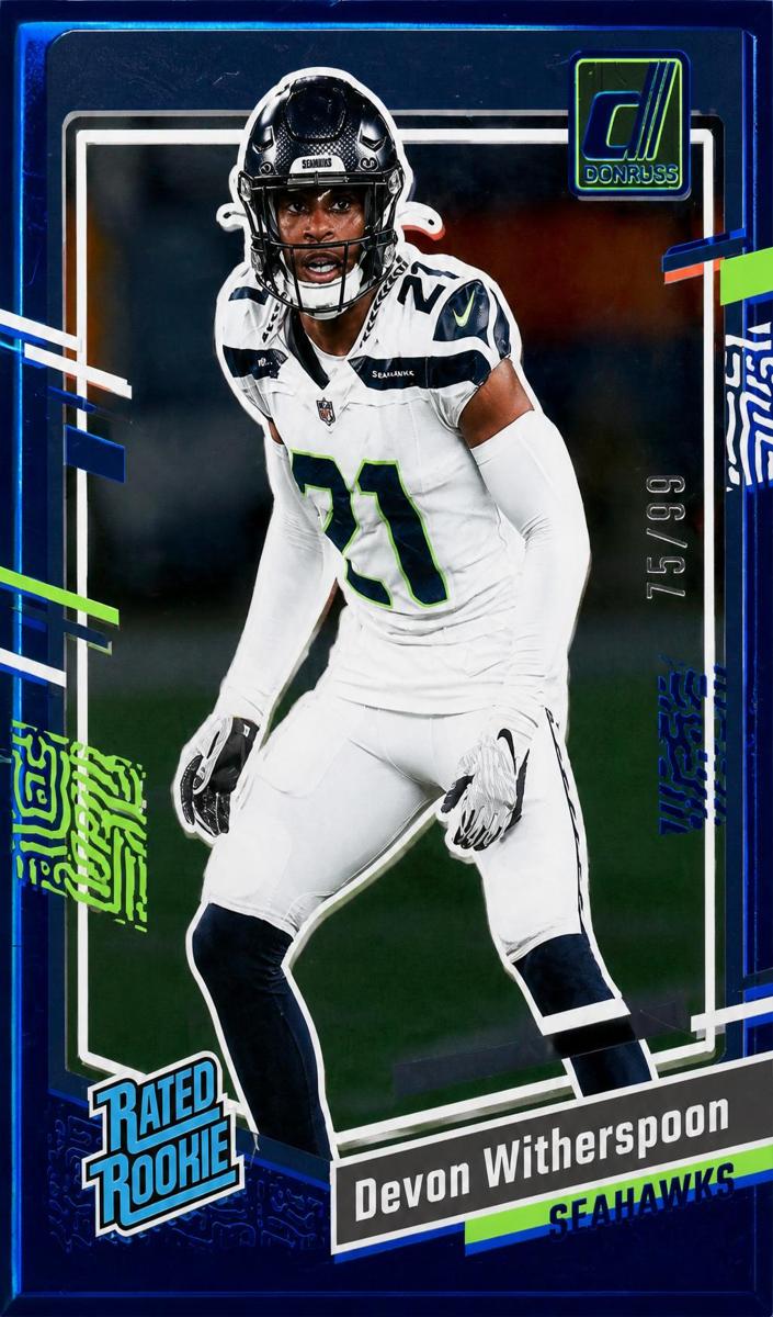2023 Panini Clearly Donruss Football Blue Devon Witherspoon #99