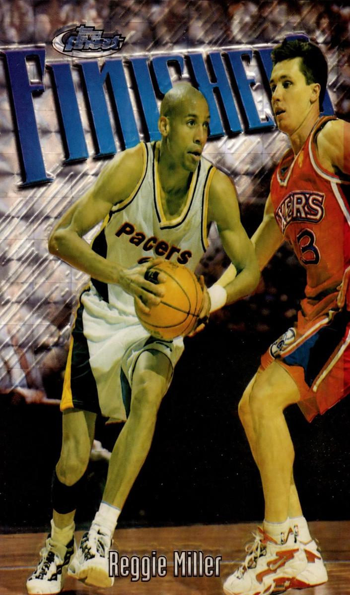 1997 Topps Finest Basketball Refractor Reggie Miller #150