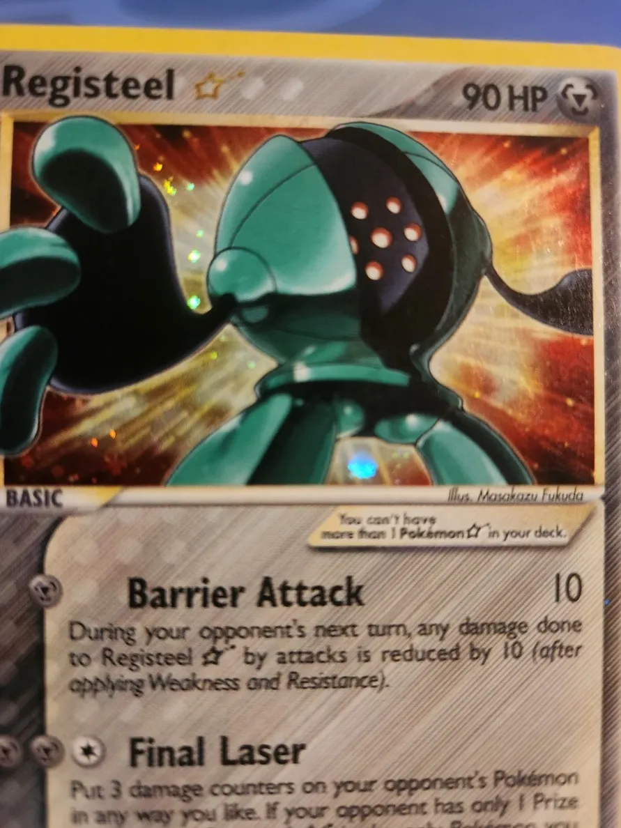 2006 Pokemon EX Legend Maker Gold Star Registeel #92 PSA 9