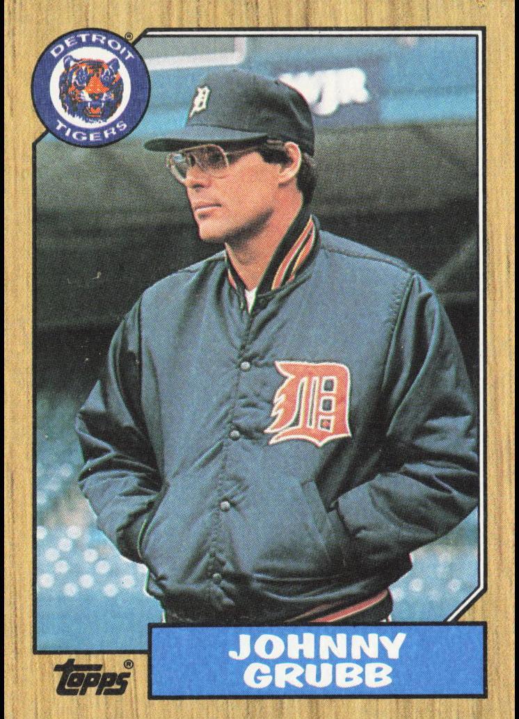 1987 Topps Baseball Johnny Grubb #384 PSA 9