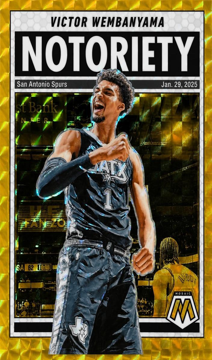 2024 Panini Mosaic Basketball Gold Victor Wembanyama #3