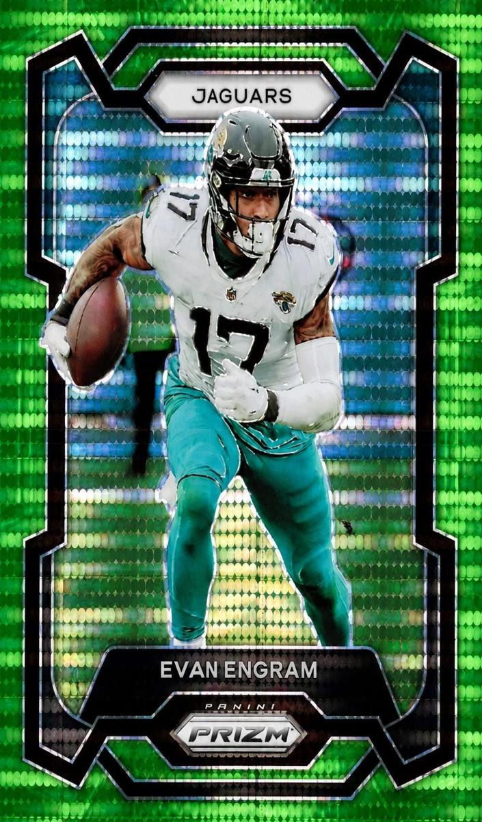 2023 Panini Prizm Football Neon Green Pulsar Evan Engram #135