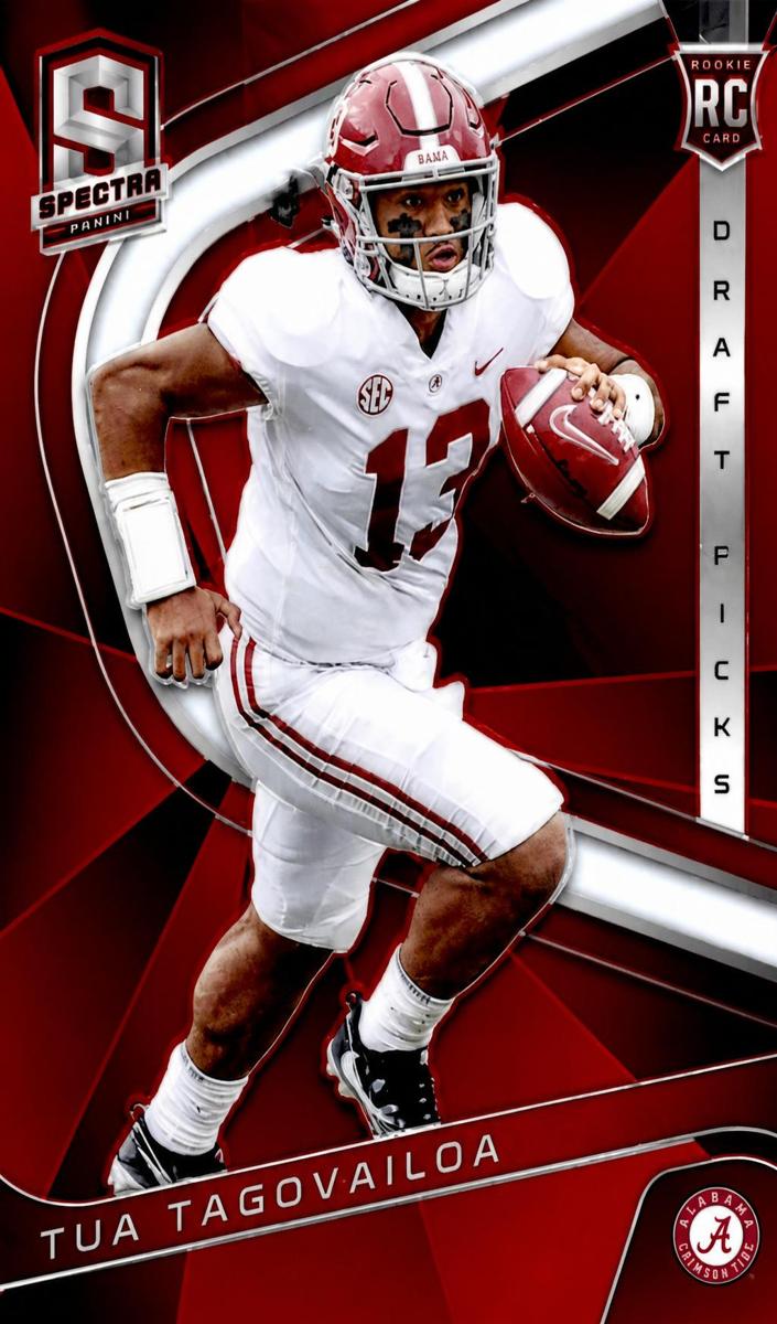 2020 Panini Chronicles Draft Picks Football Red Tua Tagovailoa #3 PSA 8.5