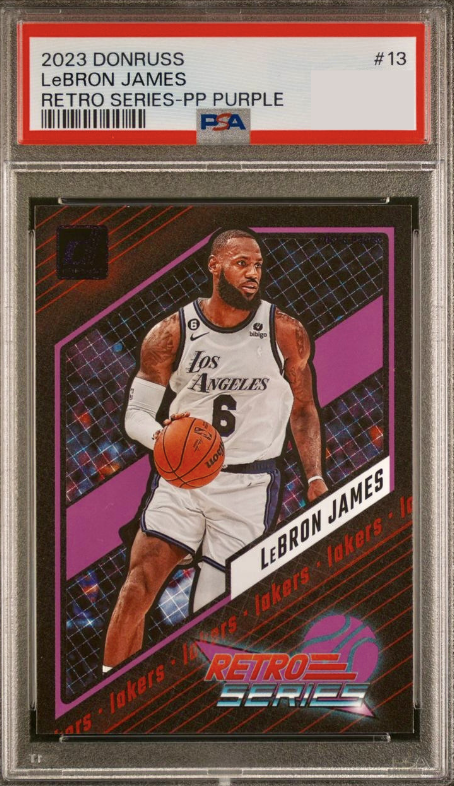 2023 Panini Donruss Basketball Press Proof Purple LeBron James #13 PSA 9