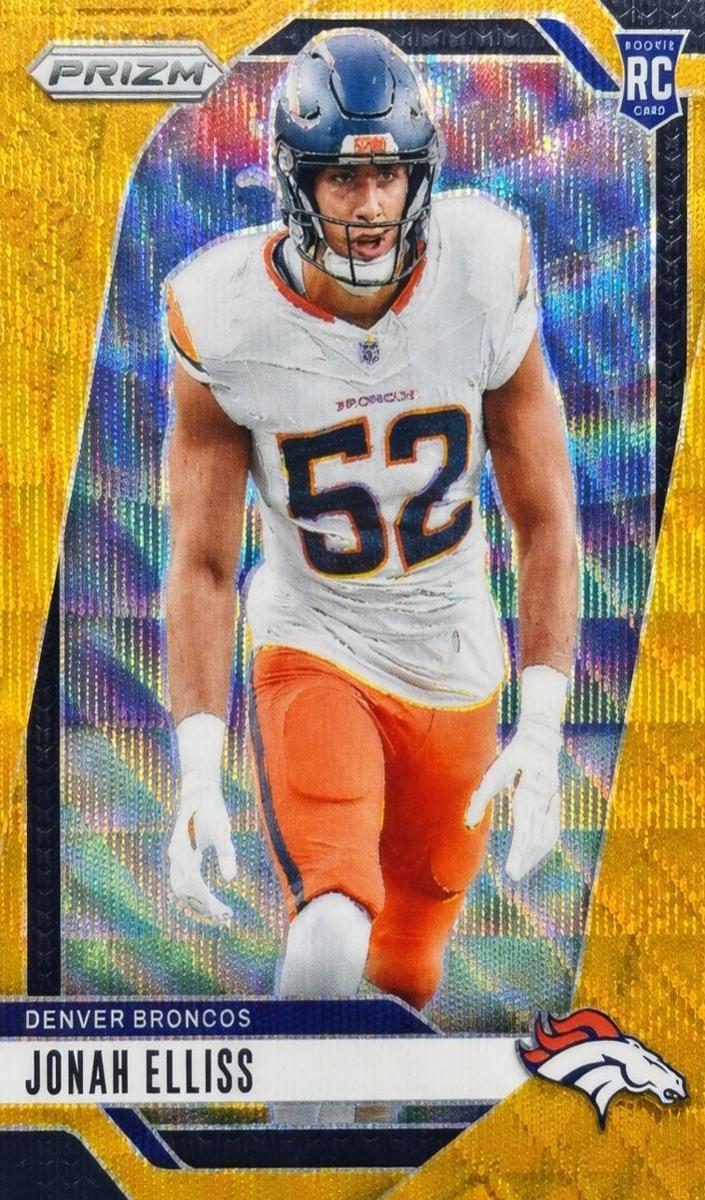 2024 Panini Prizm Football Gold Wave Jonah Elliss #356
