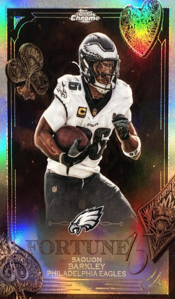 2025 Topps Chrome Football Refractor Saquon Barkley #F15-3