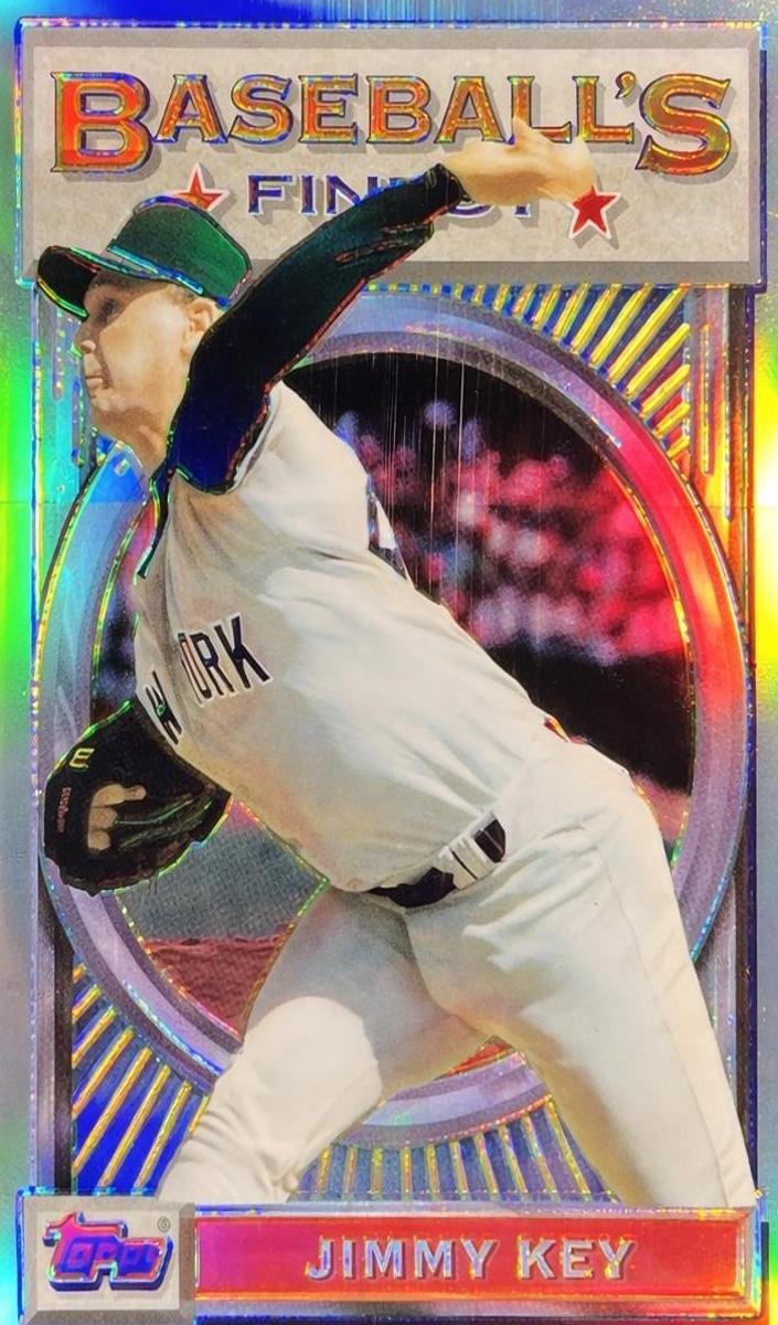1993 Topps Finest Baseball Refractor Jimmy Key #174 PSA 9
