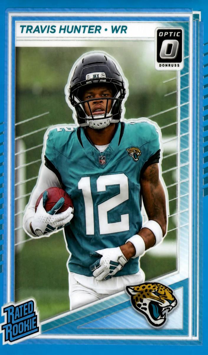 2025 Donruss Optic Football Aqua Travis Hunter #201