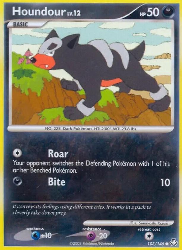 2008 Pokemon Diamond & Pearl Legends Awakened Houndour #103
