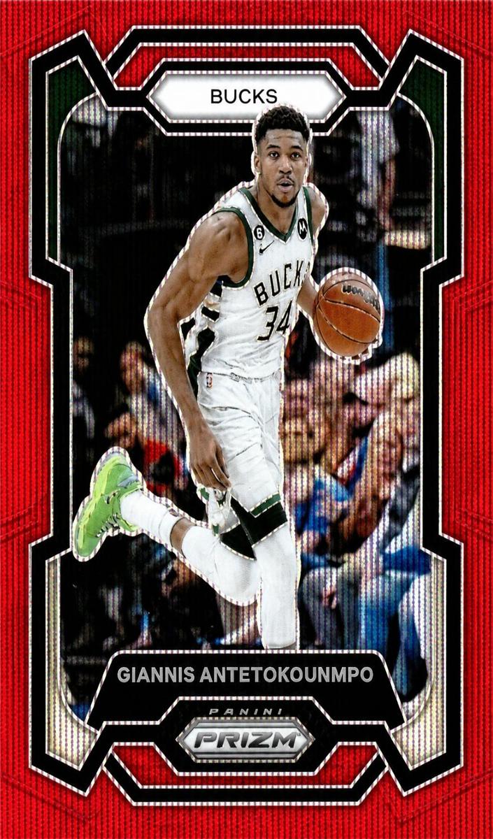 2023 Panini Prizm Basketball Ruby Wave Giannis Antetokounmpo #103 PSA 9