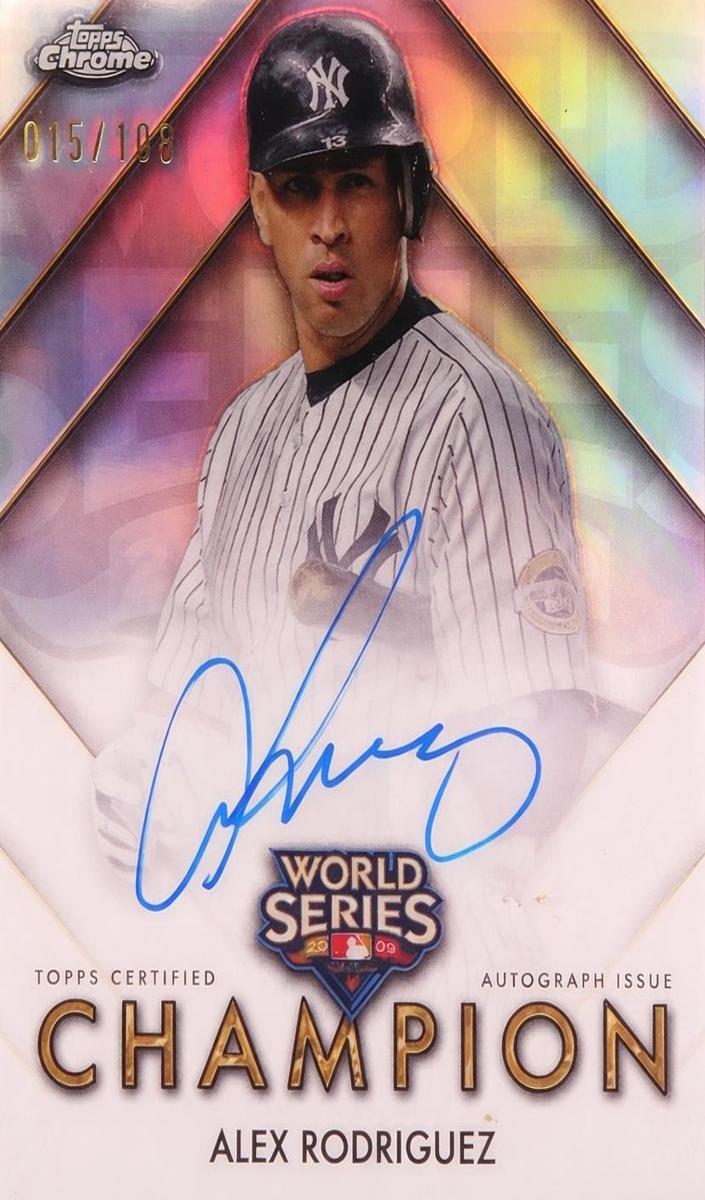 2025 Topps Chrome Baseball Alex Rodriguez #WSC-AR PSA 9
