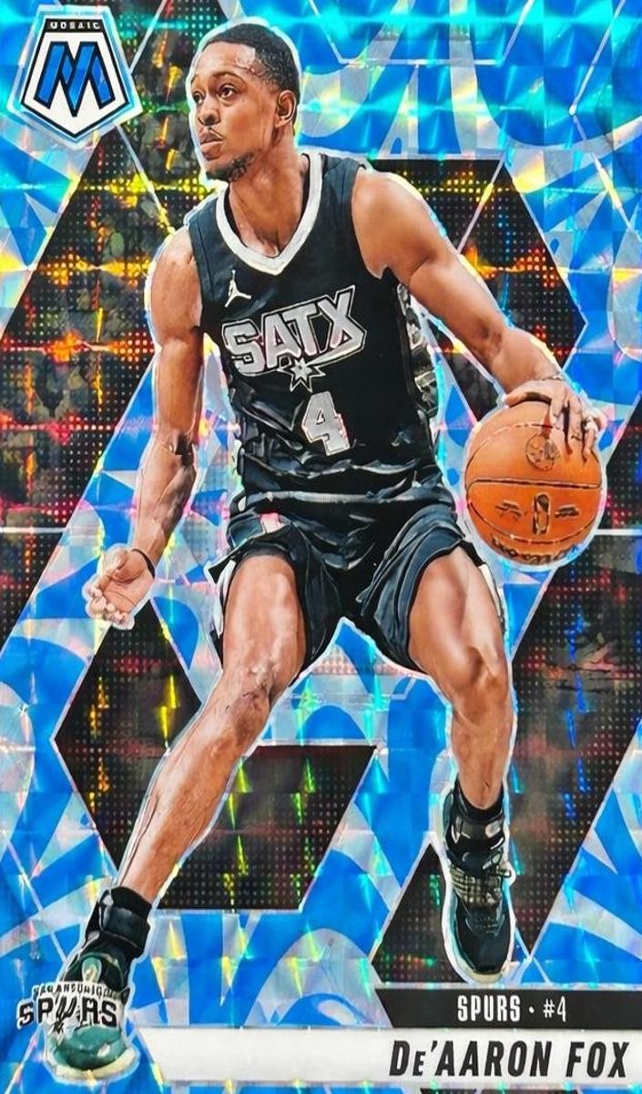 2024 Panini Mosaic Basketball Blue De'Aaron Fox #124