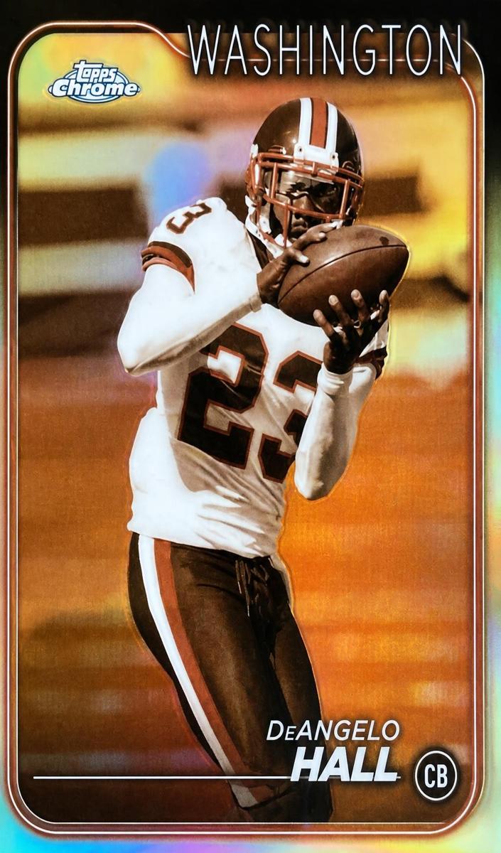 2024 Topps Chrome Football Sepia Refractor DeAngelo Hall #195