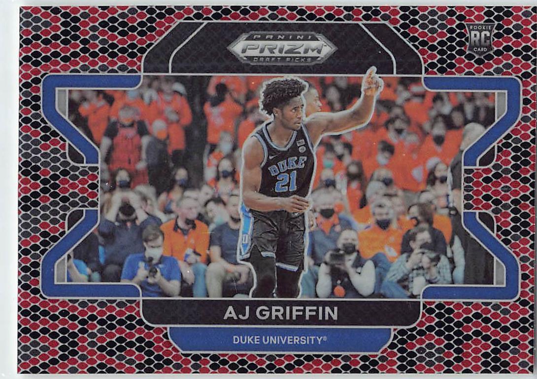 2022 Panini Prizm Draft Picks Basketball Venom AJ Griffin #56 SGC 8.5