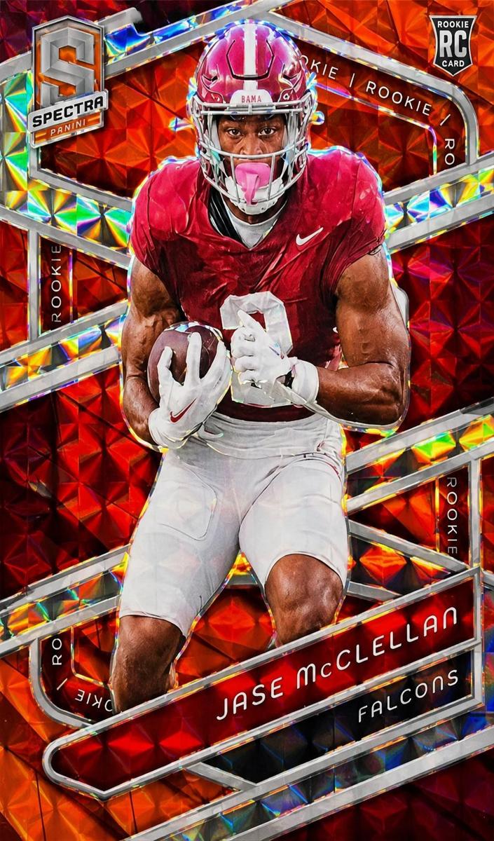 2024 Panini Spectra Football Neon Orange Die Cut Jase McClellan #197