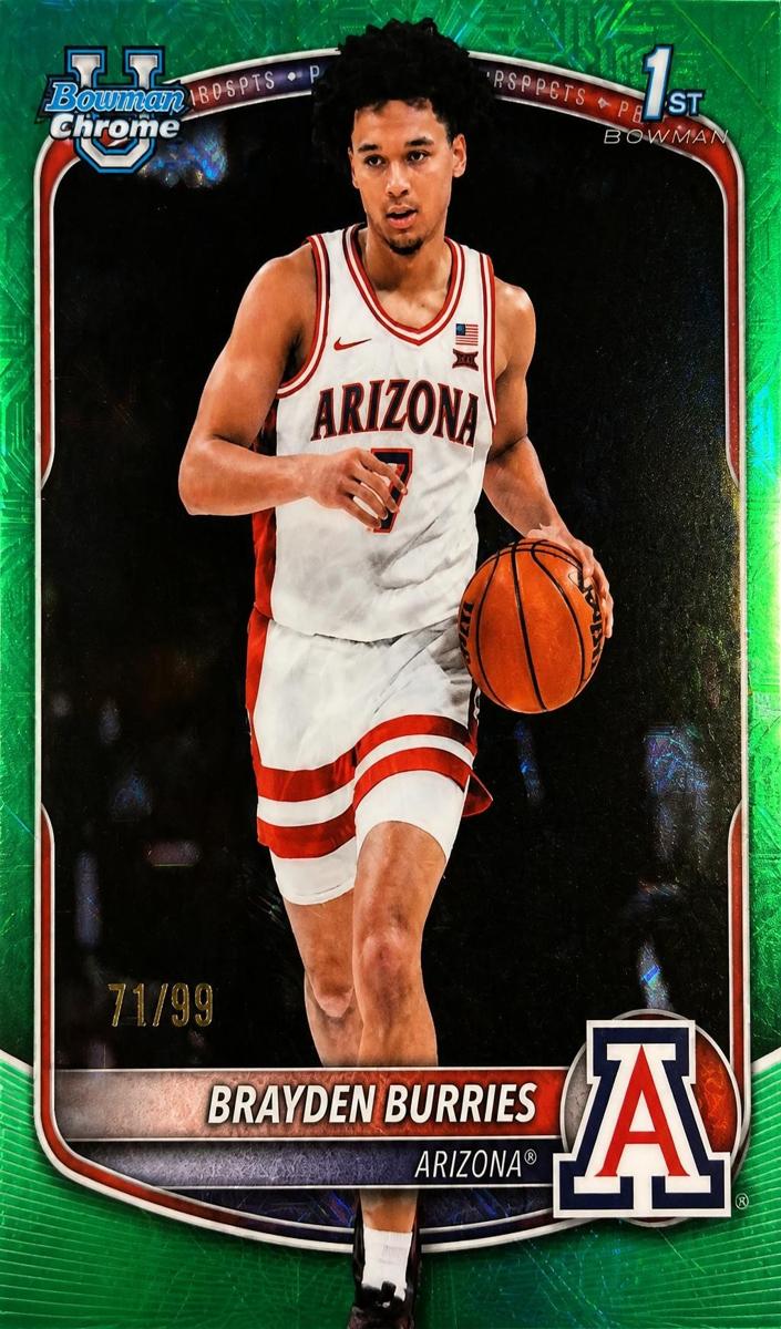 2025 Bowman Mega Box Basketball Green Mojo Refractor Brayden Burries #BCP-51
