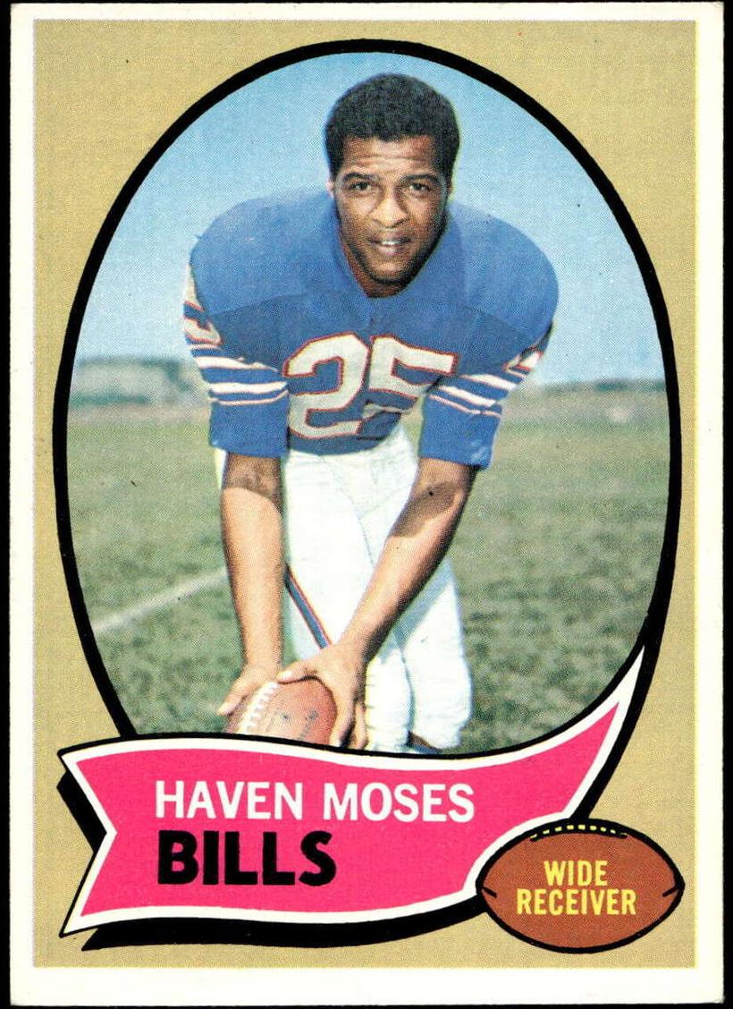 1970 Topps Football Haven Moses #165