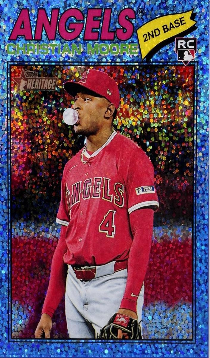 2026 Topps Heritage Baseball Light Blue Sparkle Refractor Christian Moore #249