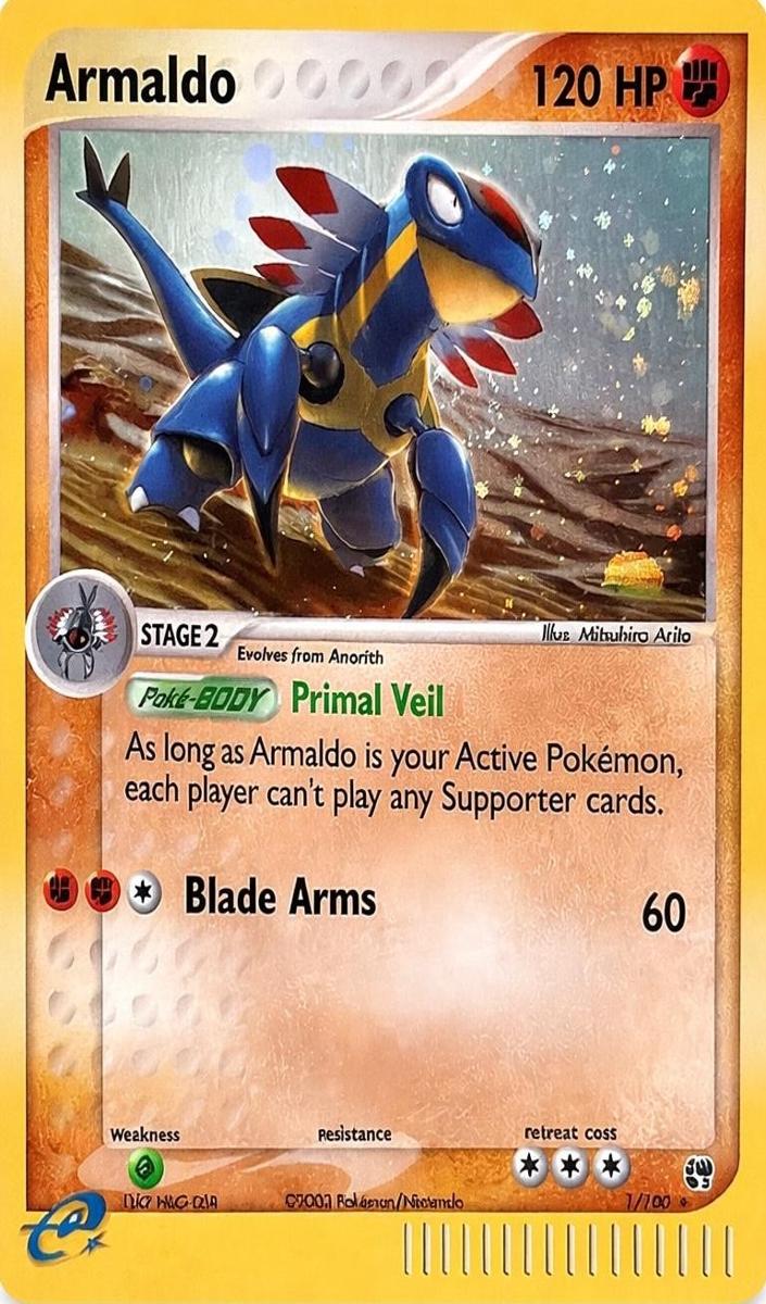 2003 Pokemon EX Sandstorm Armaldo #1 PSA 9