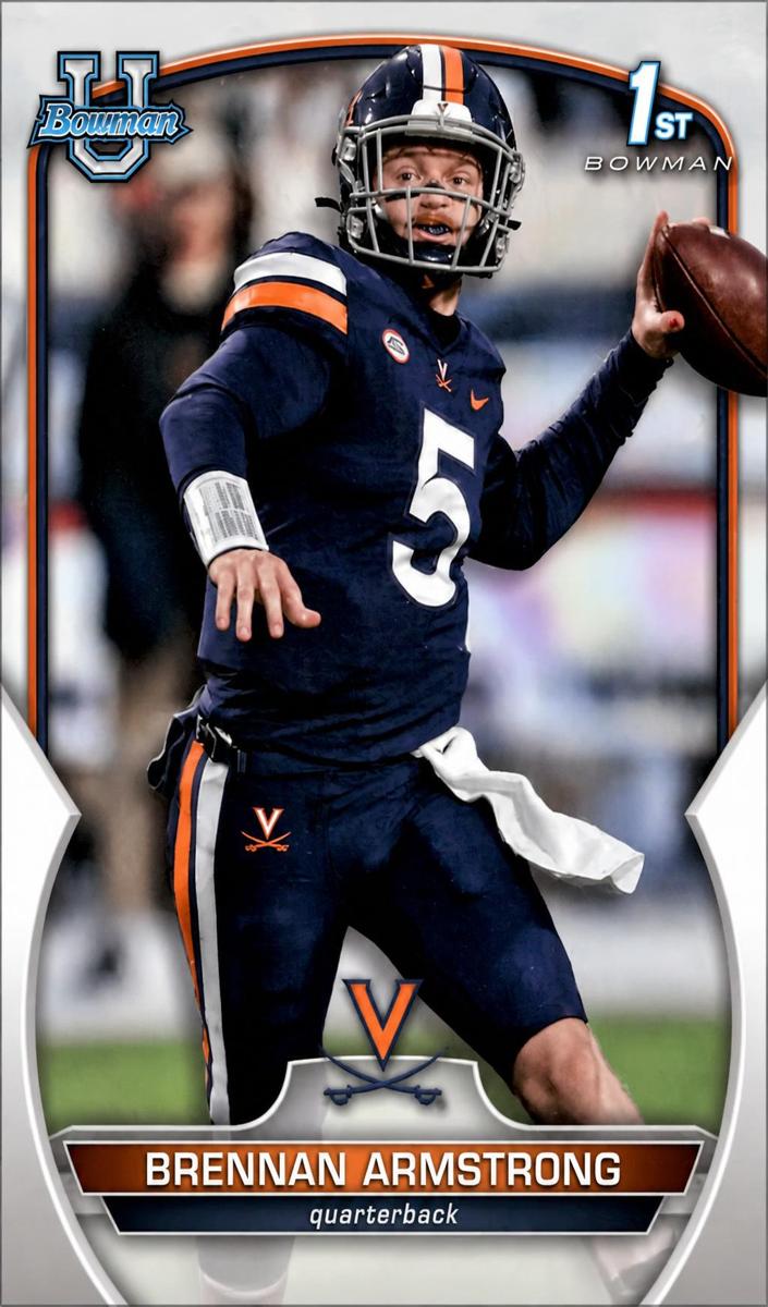 2022 Bowman University Chrome Football Refractor Brennan Armstrong #53