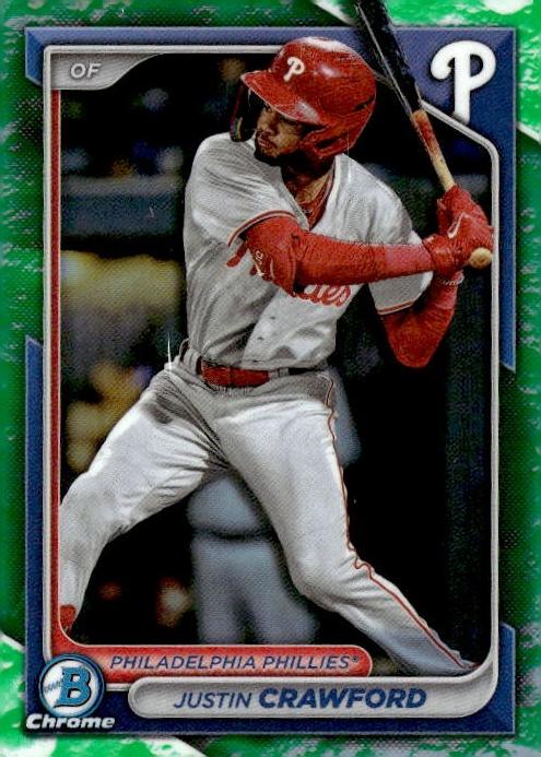 2024 Bowman Chrome Prospects Baseball Lunar Glow Justin Crawford #BCP-17
