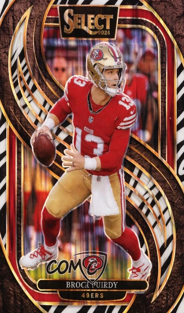 2024 Panini Select Football Zebra Shock Brock Purdy #124