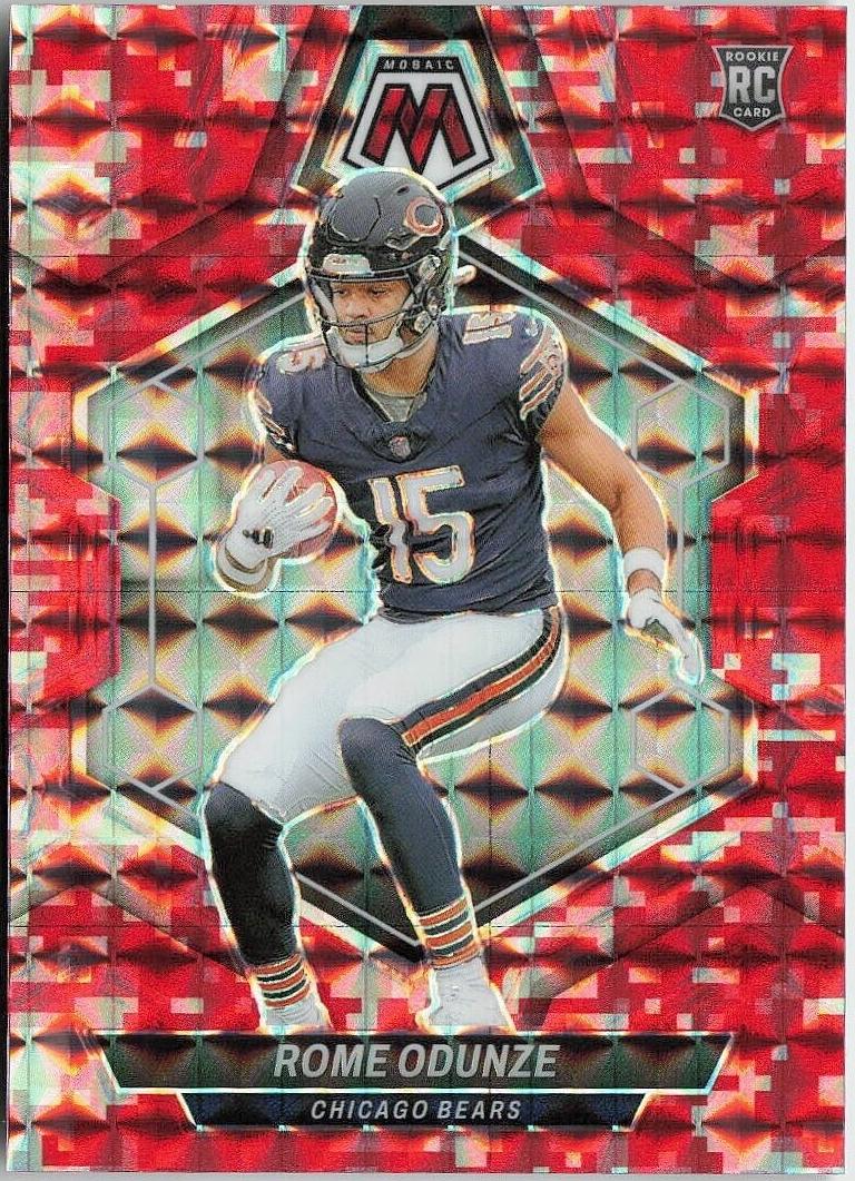 2024 Panini Mosaic Football Camo Red Rome Odunze #309 PSA 9