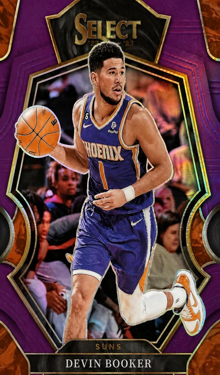 2022 Panini Select Basketball Purple Die Cut Devin Booker #138