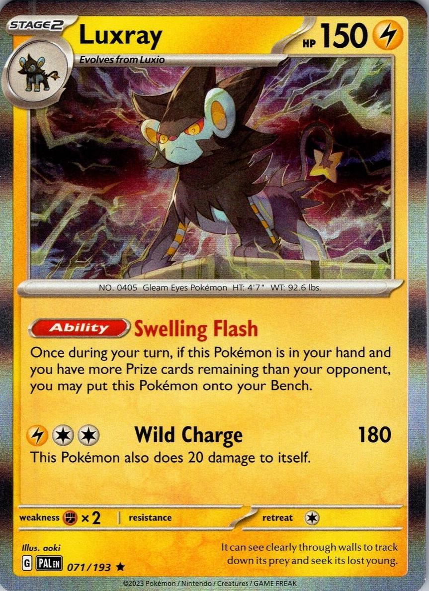 2023 Pokemon Scarlet & Violet Paldea Evolved Luxray #71