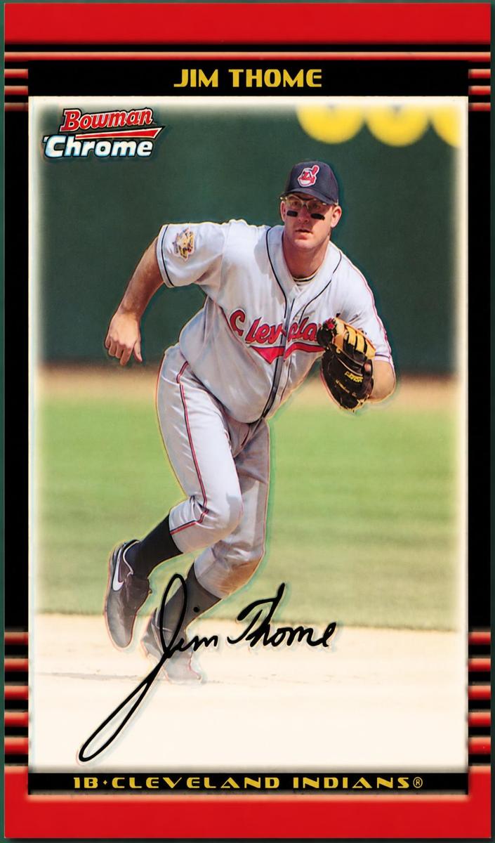 2002 Bowman Chrome Baseball Refractor Jim Thome #50 PSA 7