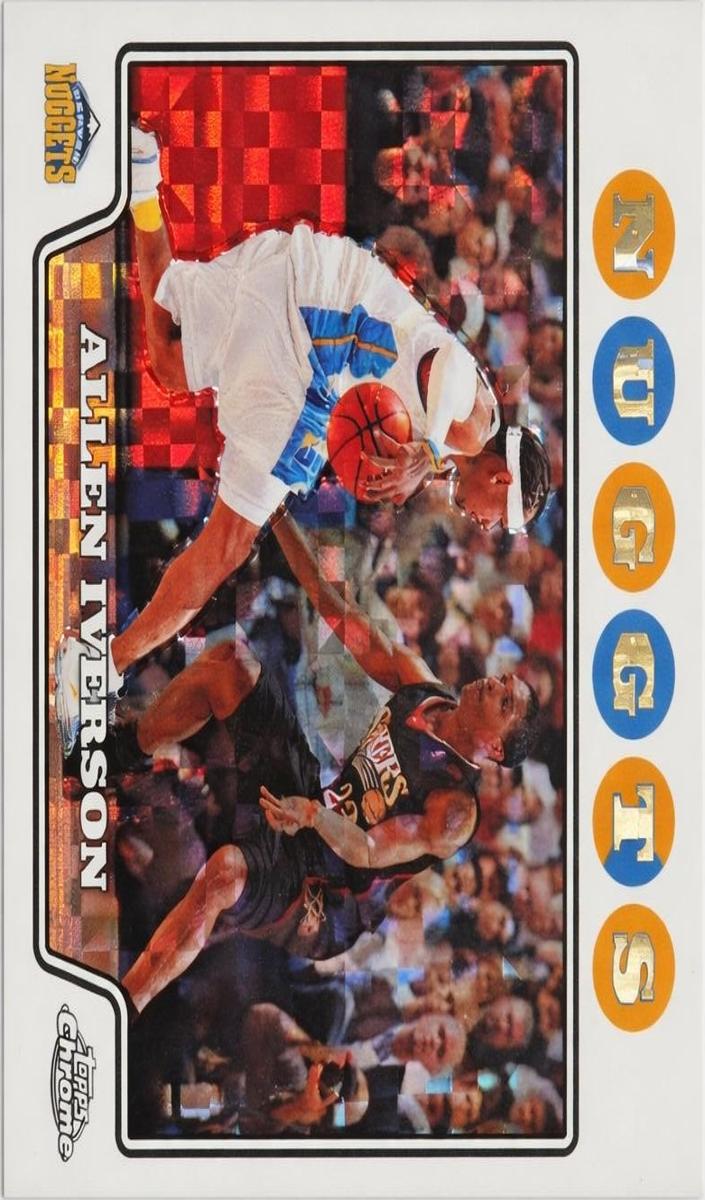 2008 Topps Chrome Basketball X-Fractor Allen Iverson #3