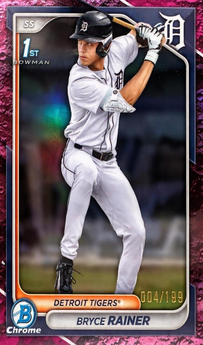 2024 Bowman Draft Chrome Baseball Fuchsia Lunar Refractor Bryce Rainer #BDC-86