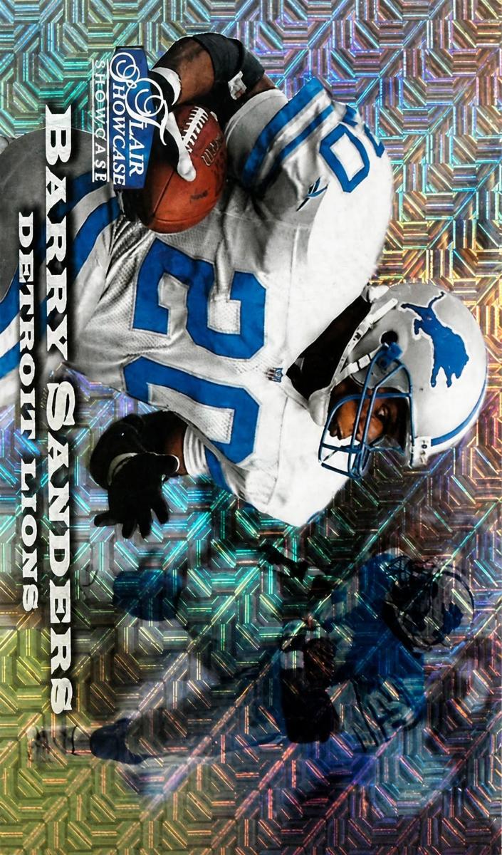 1998 Flair Showcase Football Row 0 Barry Sanders #20 PSA 8.5
