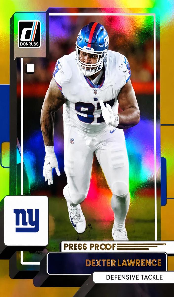 2022 Panini Donruss Football Press Proof Premium Dexter Lawrence #166