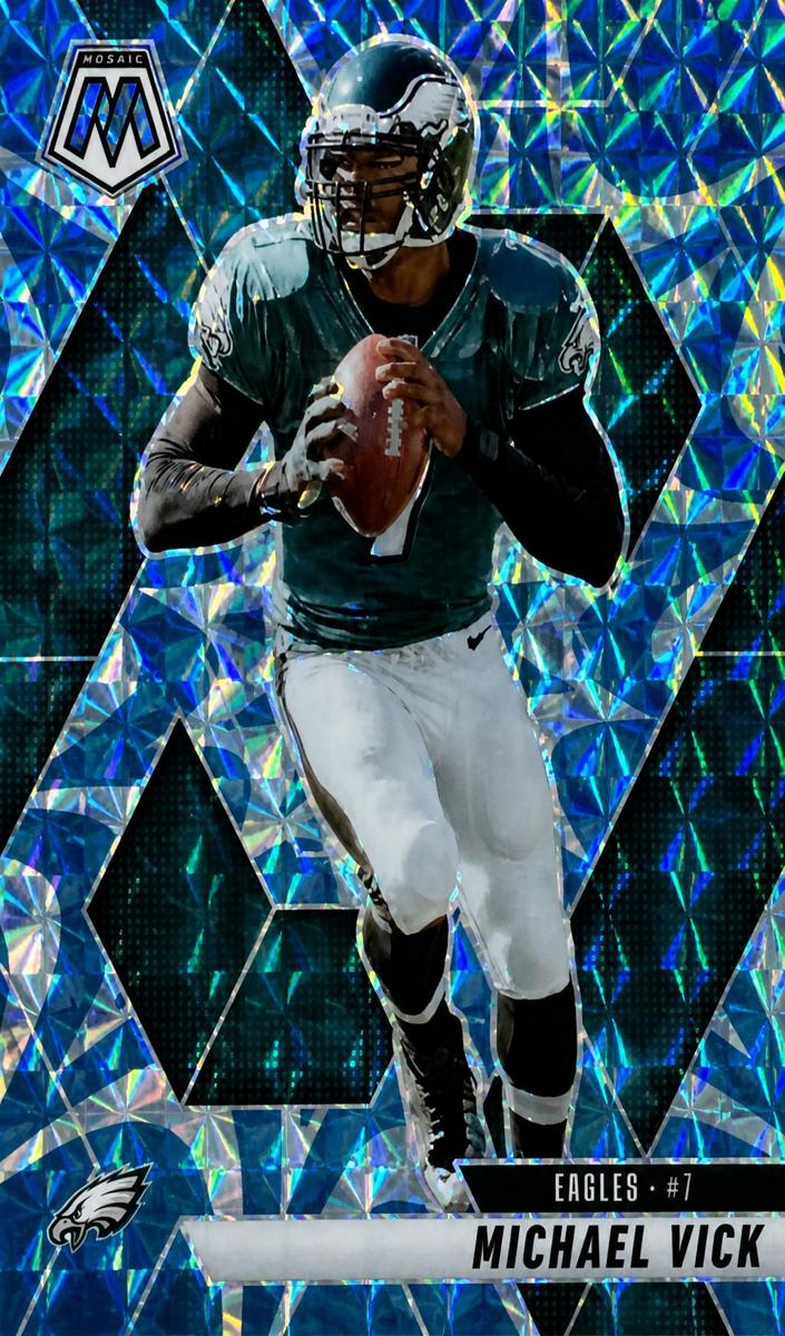 2025 Panini Mosaic Football Reactive Blue Michael Vick #215