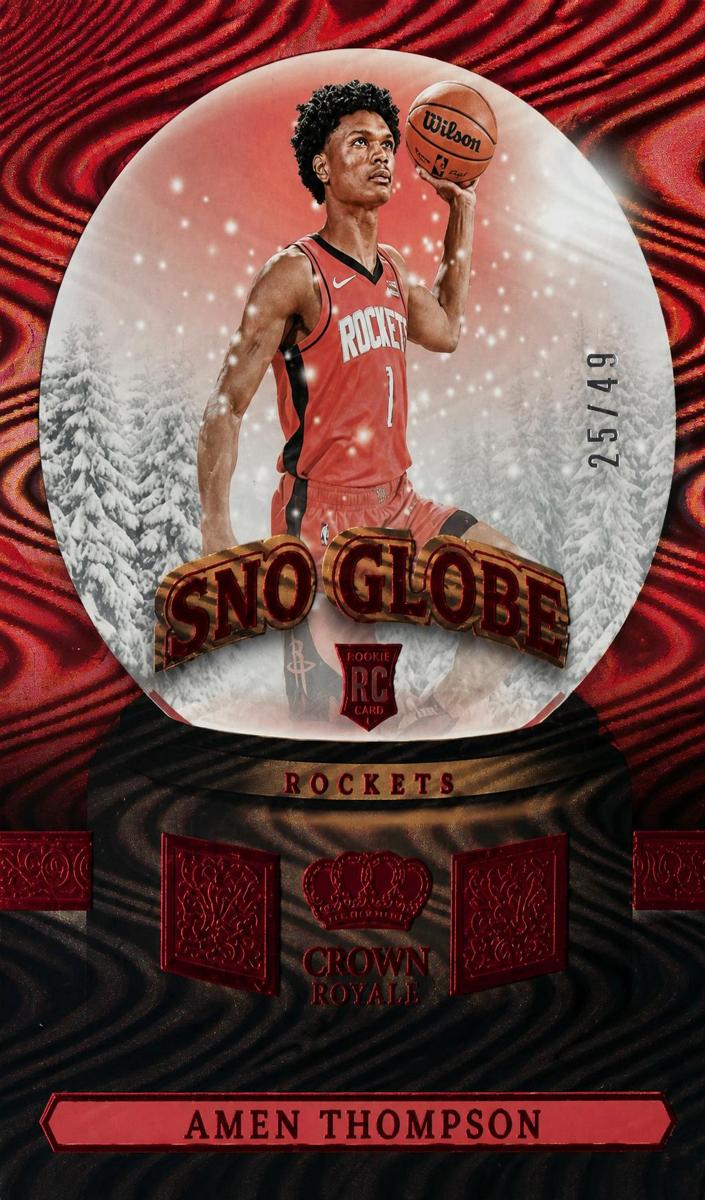 2023 Panini Crown Royale Basketball Red Amen Thompson #9 PSA 8.5