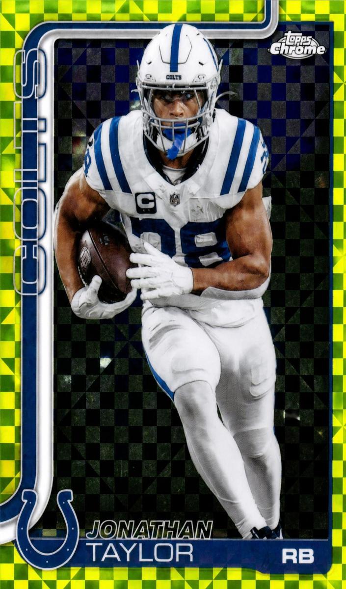 2025 Topps Chrome Football Lime Green X-Fractor Jonathan Taylor #130