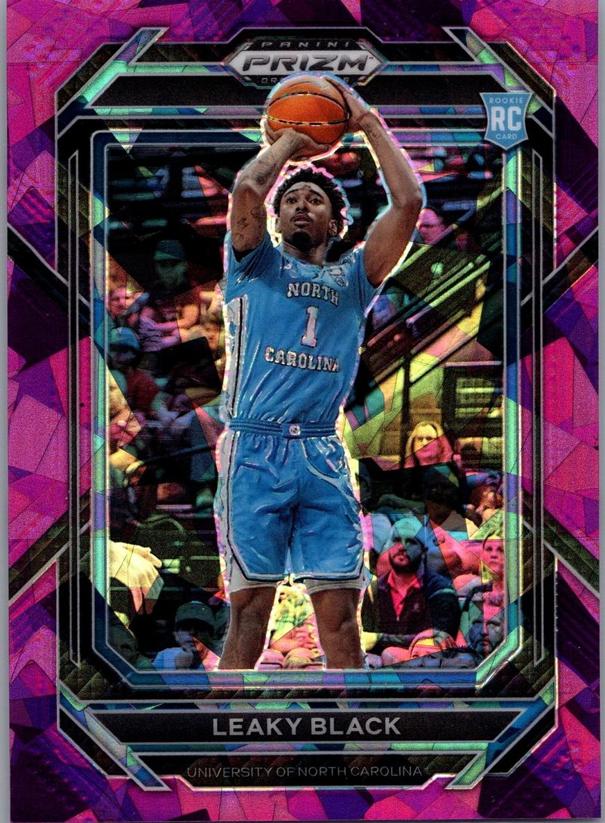 2023 Panini Prizm Basketball Purple Ice Leaky Black #284 PSA 9