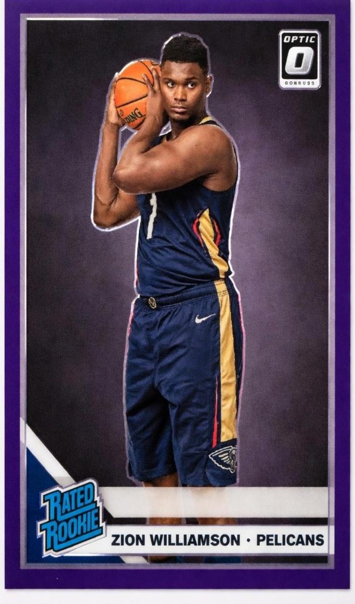 2019 Donruss Optic Basketball Purple Zion Williamson #158 PSA 9