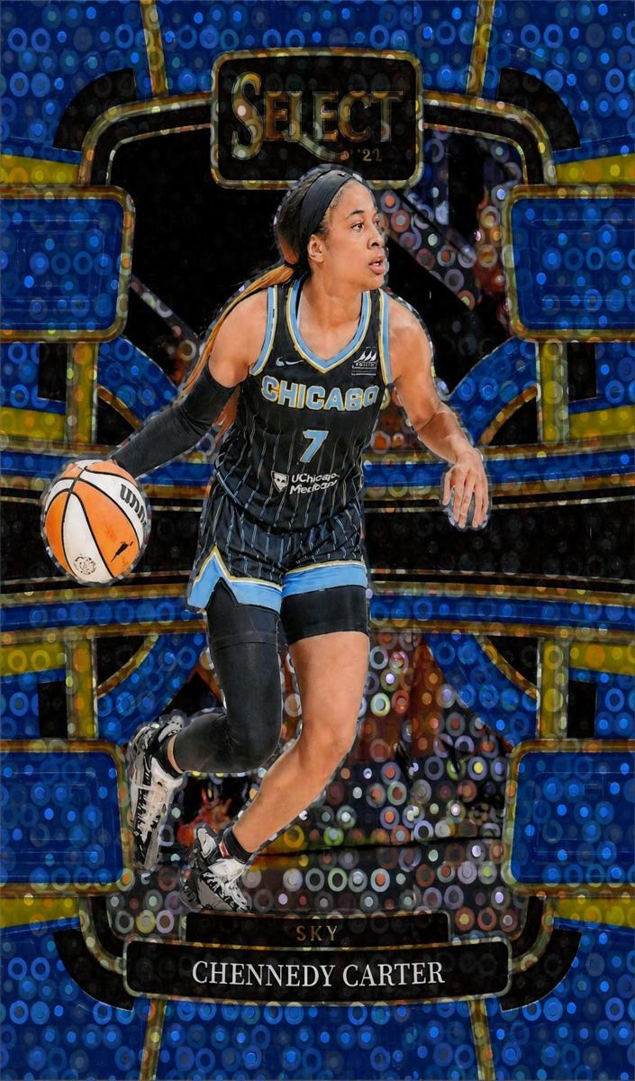 2024 Panini Select WNBA Basketball Light Blue Disco Chennedy Carter #29