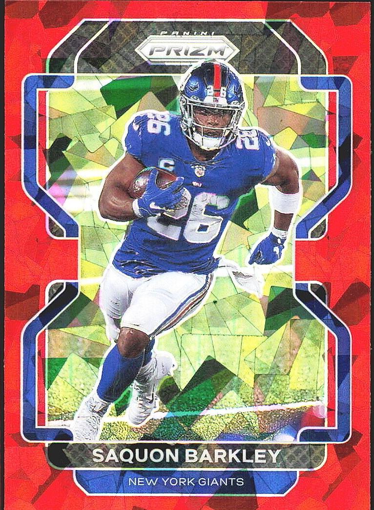 2020 Panini Prizm Football Red Ice Prizm Saquon Barkley #160