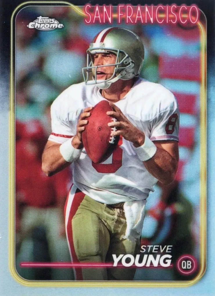 2024 Topps Chrome Football Refractor Steve Young #178 PSA 9