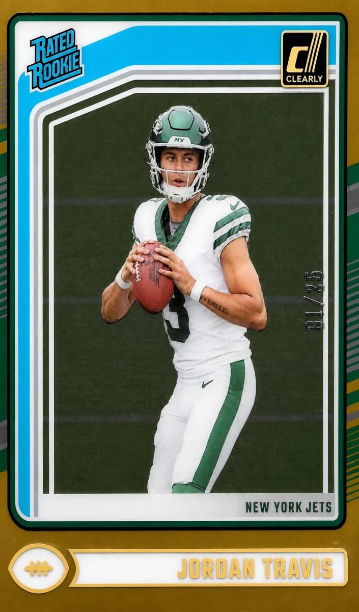 2024 Panini Clearly Donruss Football Gold Jordan Travis #95